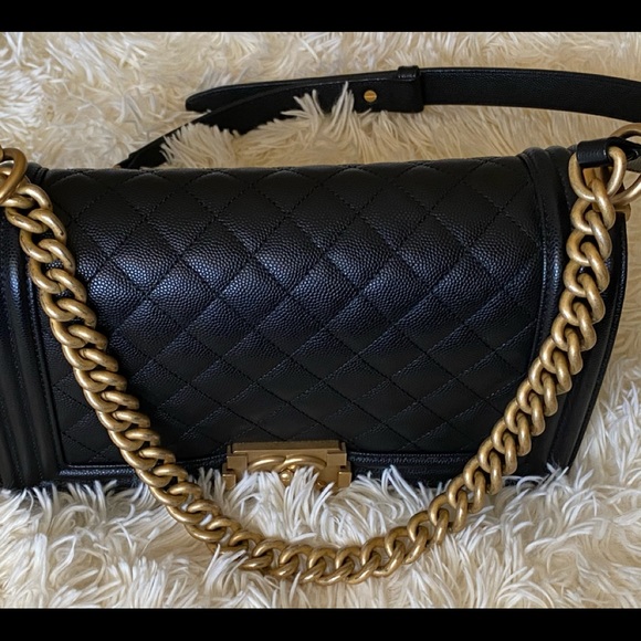 (SOLD) Chanel old med leboy Caviar w/ ruthenium - Picture 3 of 16